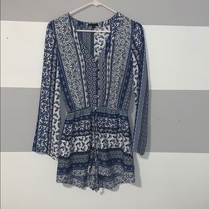 Patterned romper